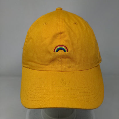 Rainbow Slideback Hat Yellow OSFA Adjustable Embroidered Newhattan Cotton