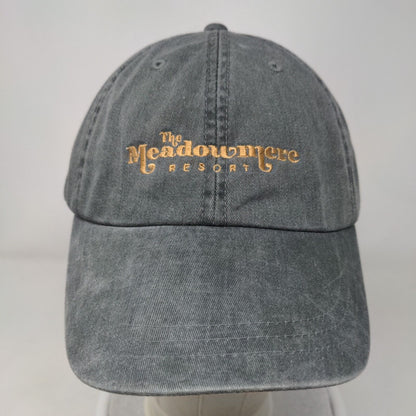 The Meadowmere Resort Slideback Hat Gray One Size Embroidered 6 Panel Adams