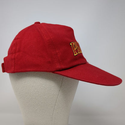 PNM Logo 5 Panel Red Yellow Black One Size Strapback Adjustable Cotton Twill Hat