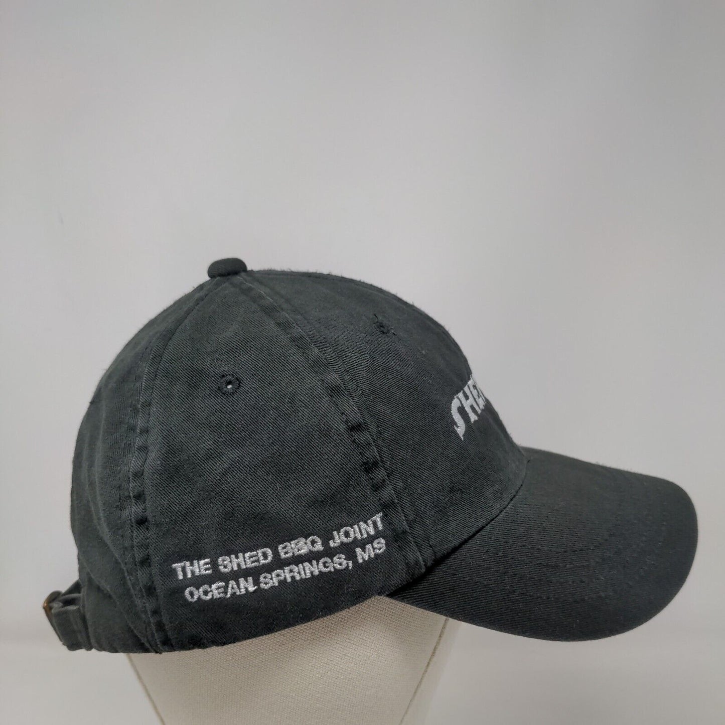 ShedHed Slideback Hat Black OSFM Adjustable Embroidered Vent Holes