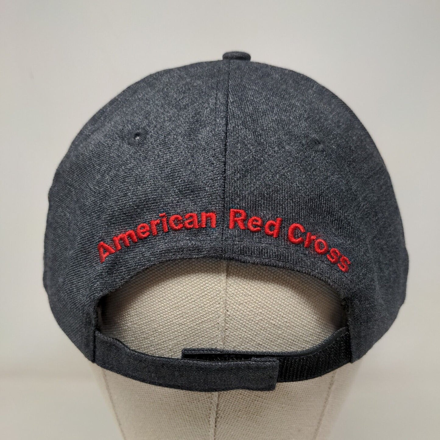 Members For Life American Red Cross Strapback Hat Gray One Size Embroidered