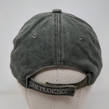 San Francisco California Strapback Hat Green One Size Adjustable Embroidered