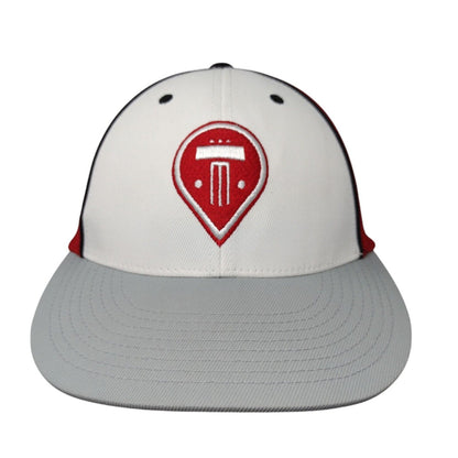 Pacific Headwear Fitted Mesh Back Trucker Hat Multi L-XL Embroidered