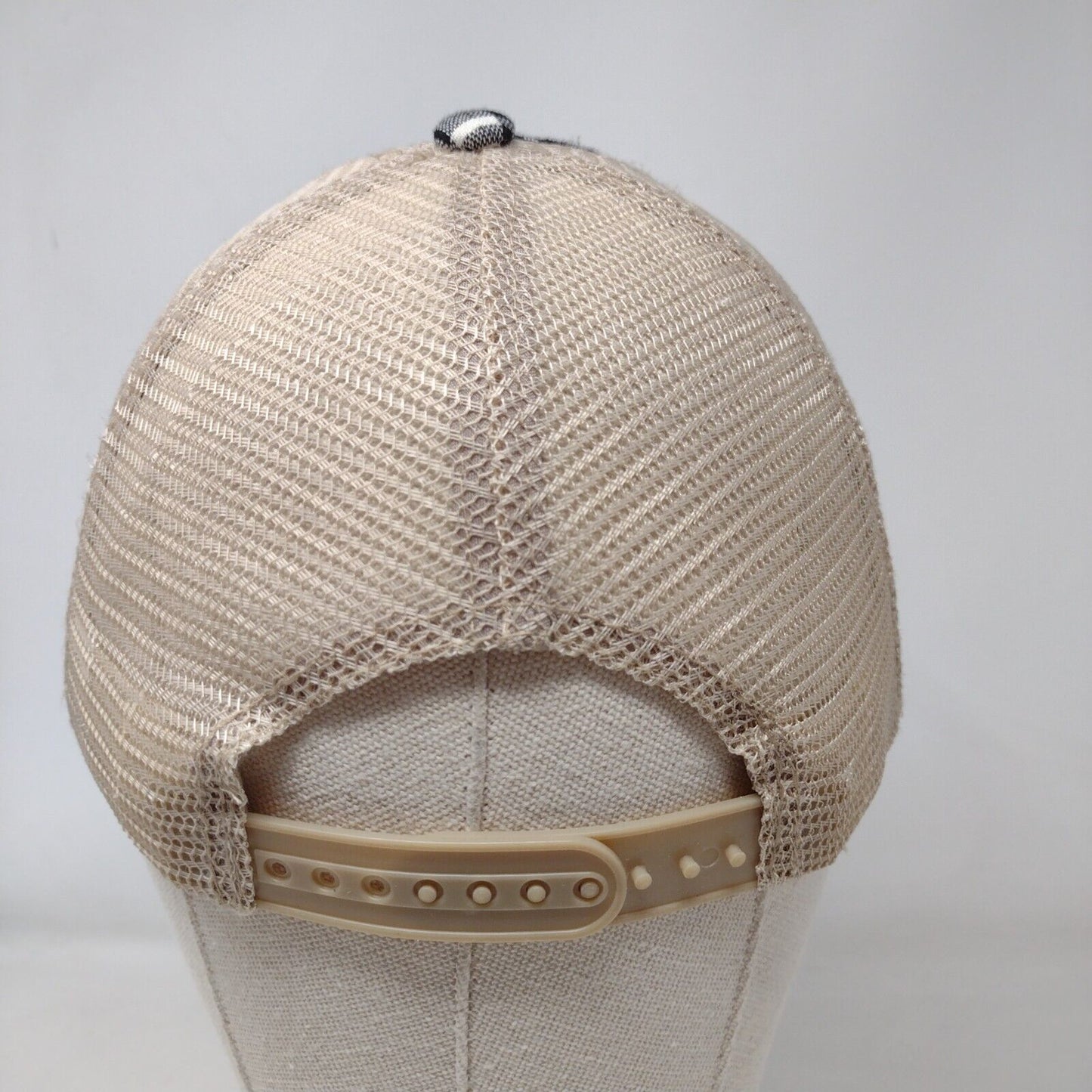 I Run On Caffeine Chaos And Cuss Words Trucker Hat Multi One Size Plaid