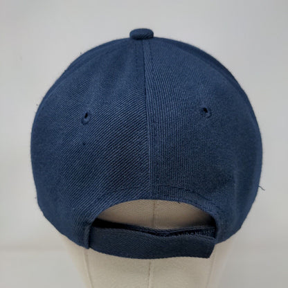 Unbranded Strapback Hat Blue One Size Adjustable Solid 6 Panel Blank