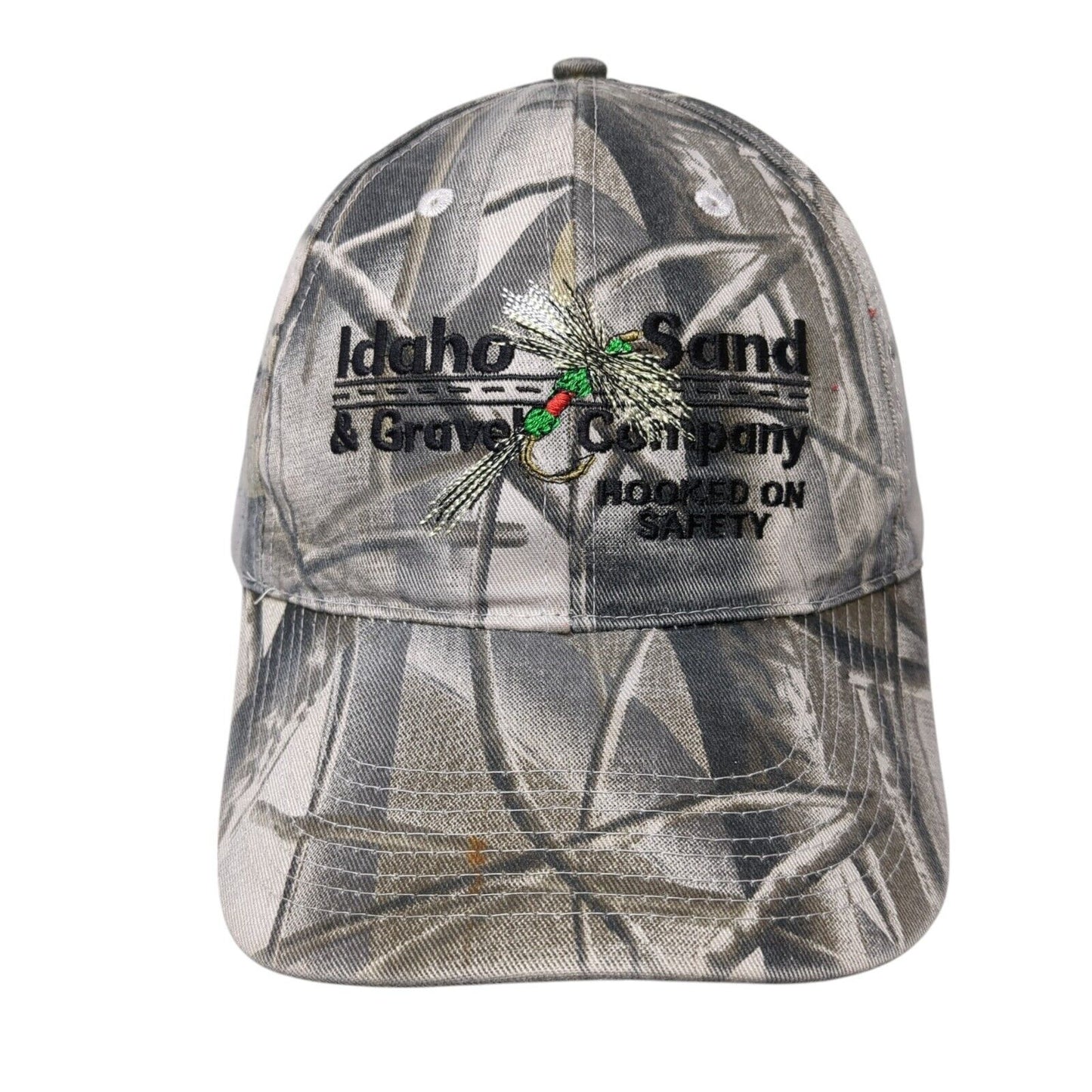 Idaho Sand & Gravel Company Slideback Hat Camo OSFA Hooked On Safety