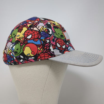 Marvel Baseball Cap Red One Size Allover Print Characters Patch Superhero Hat