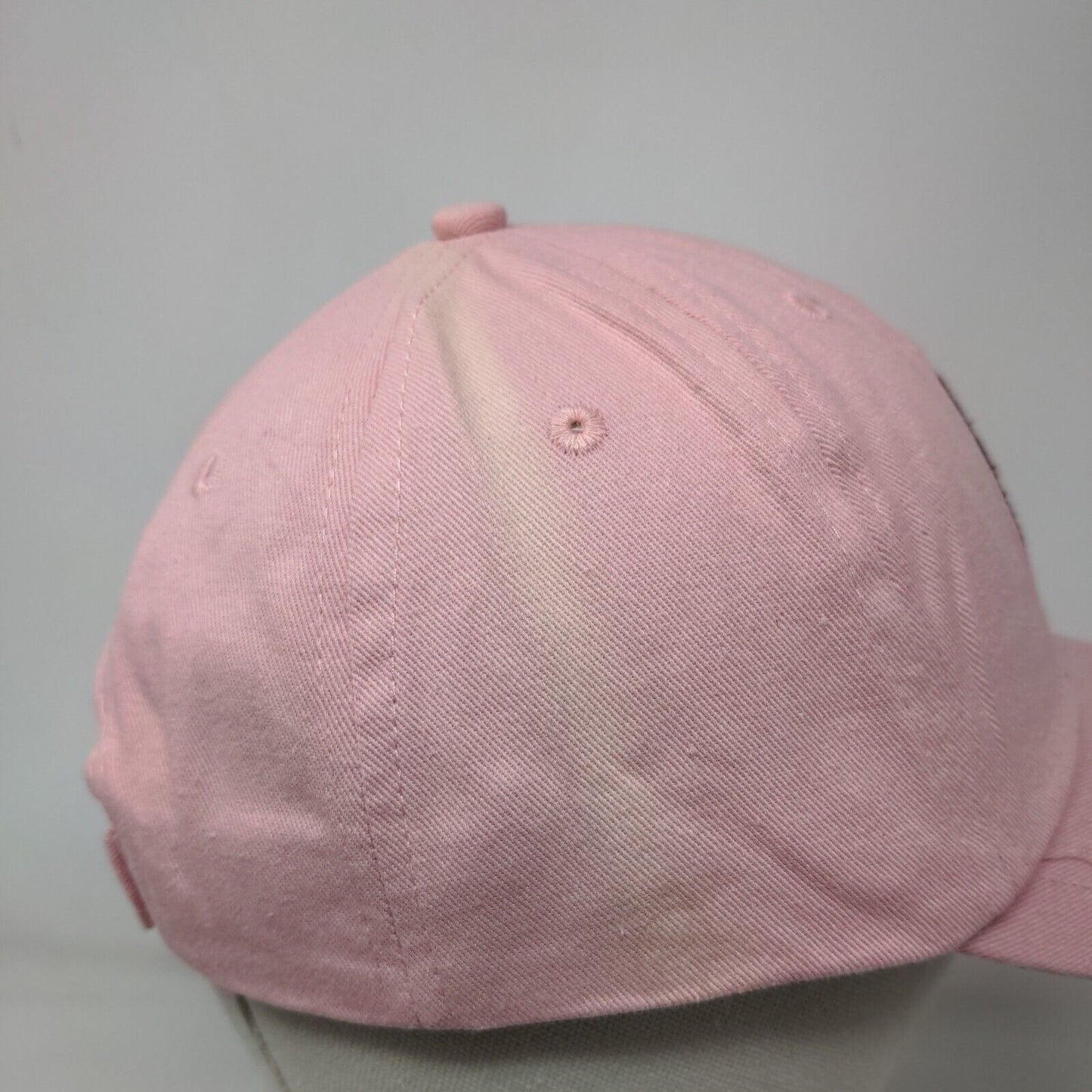 Sunflower Strapback Hat Pink One Size Adjustable Embroidered 6 Panel Cotton