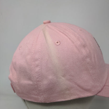Sunflower Strapback Hat Pink One Size Adjustable Embroidered 6 Panel Cotton