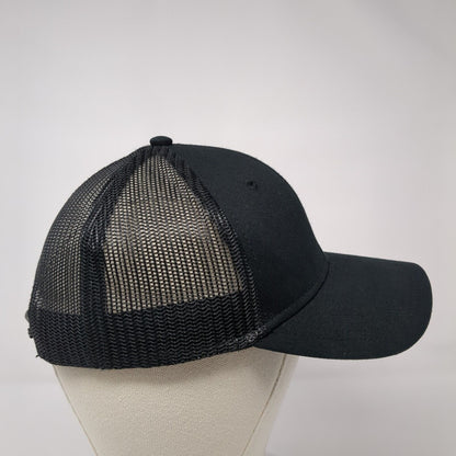 Otto Youth Snapback Trucker Hat Black One Size Adjustable Mesh Back Blank