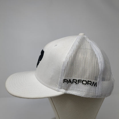 Parform Snapback Mesh Back Trucker Hat White OSFM Embroidered Otto