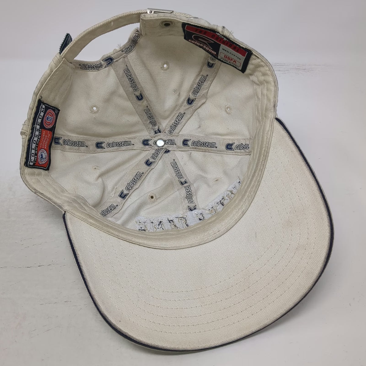 Notre Dame Fighting Irish NCAA Colosseum Cap Beige One Size Slideback Logo Hat