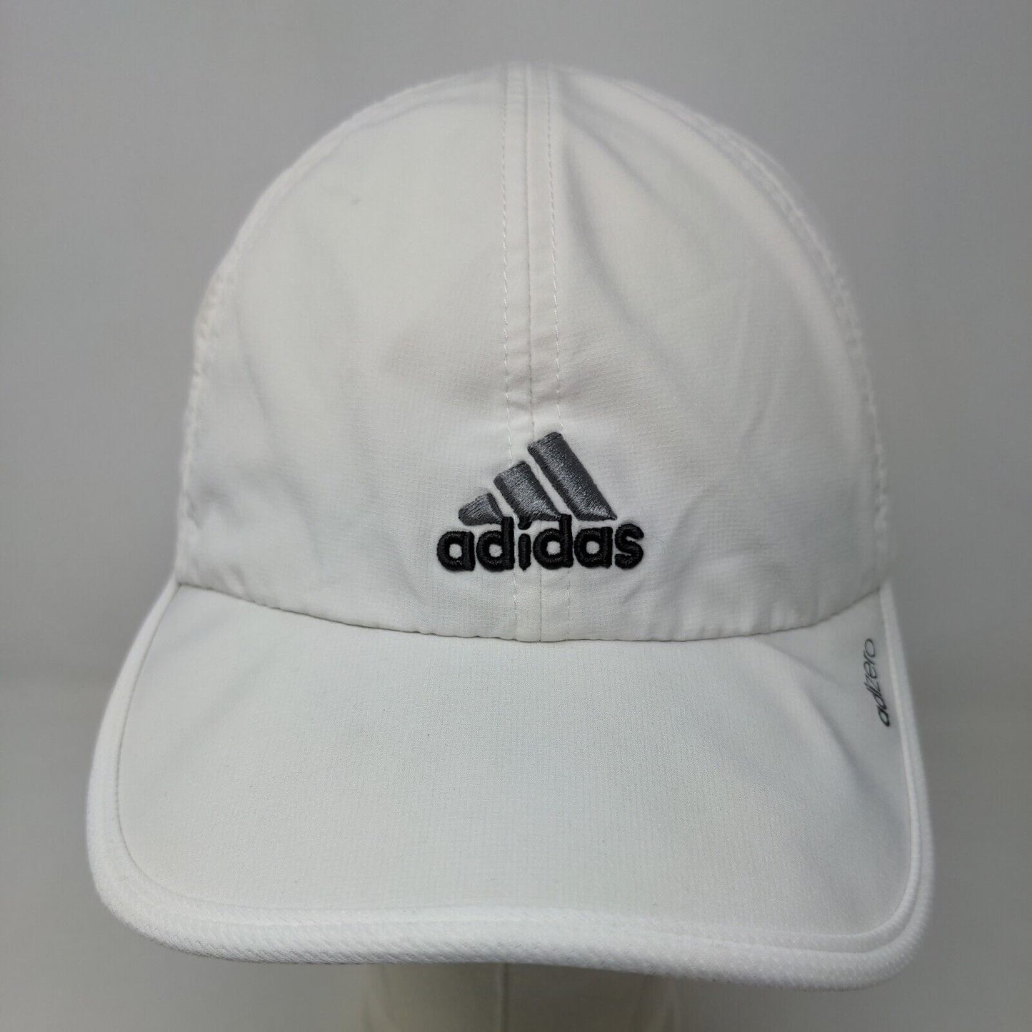 Adidas Men's Adizero Strapback Hat White Adjustable Embroidered Logo