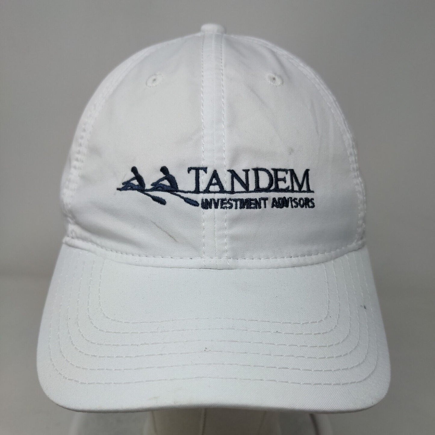 Tandem Investment Advisors Strapback Hat White One Size Embroidered Legacy