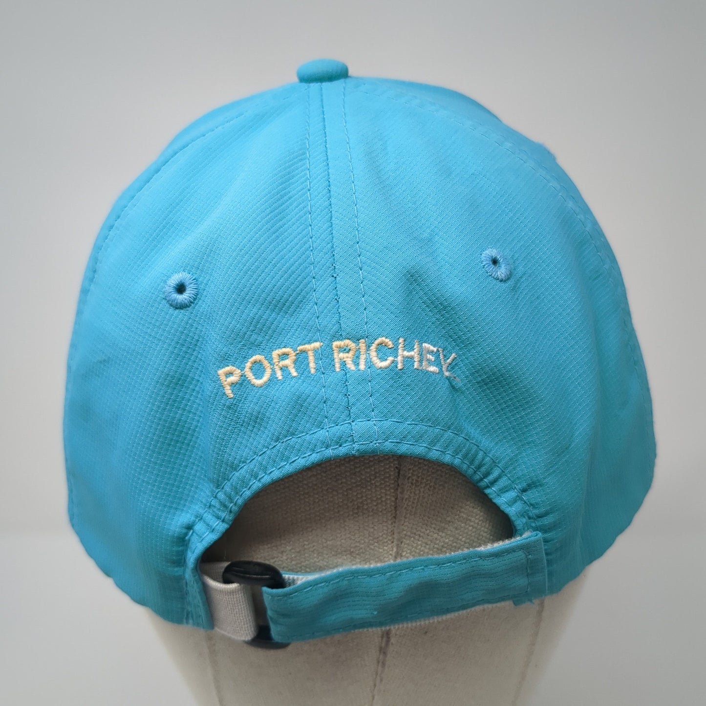 Hooters Port Richey Strapback Hat Blue One Size Adjustable Fahrenheit