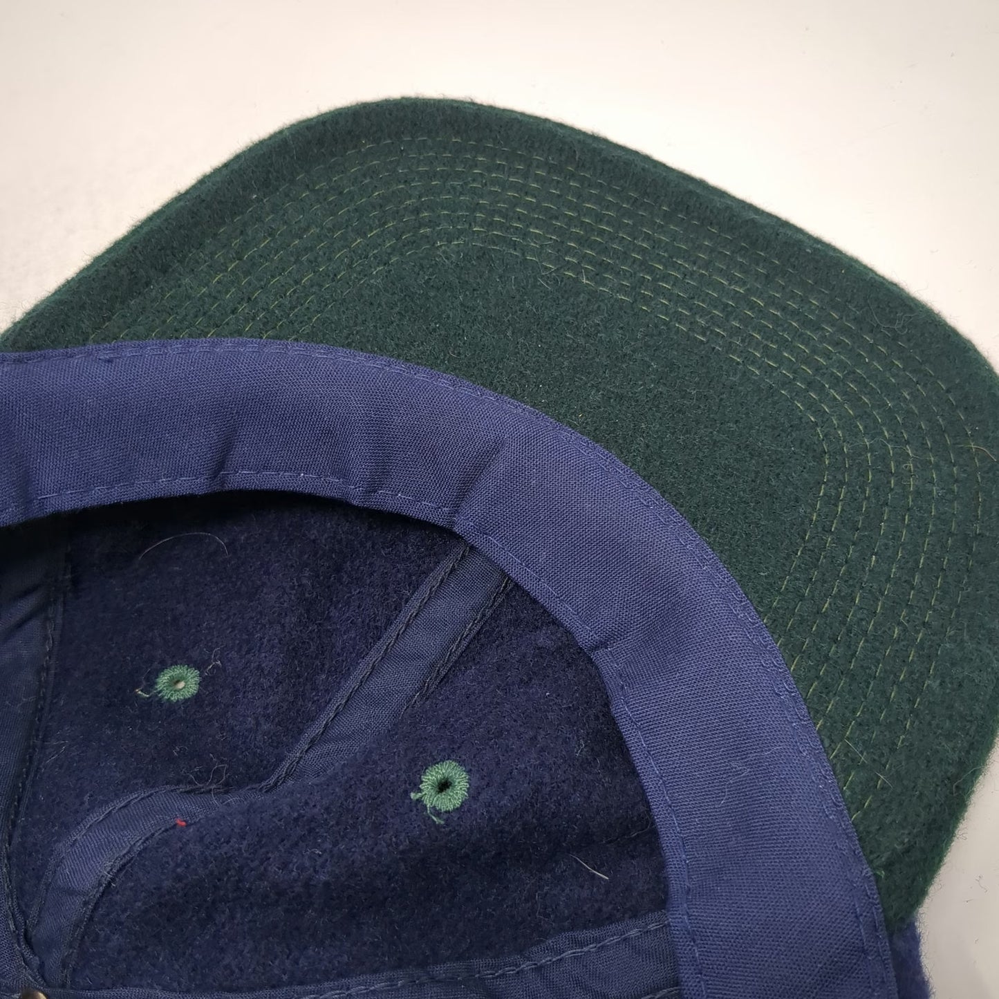 YoungAn Hat Baseball Cap Blue Green One Size Wool Blend Two Tone Adjustable