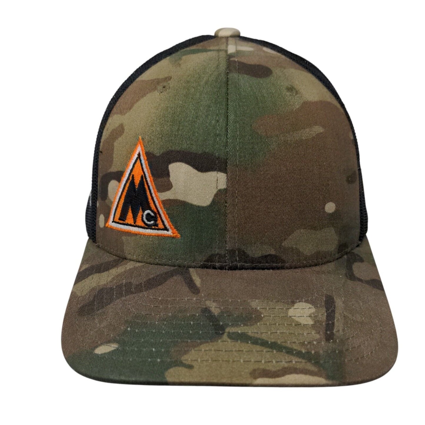 Sky Ranch Snapback Mesh Back Trucker Hat Camo OSFA Embroidered Logo