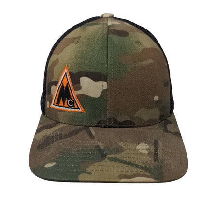 Sky Ranch Snapback Mesh Back Trucker Hat Camo OSFA Embroidered Logo