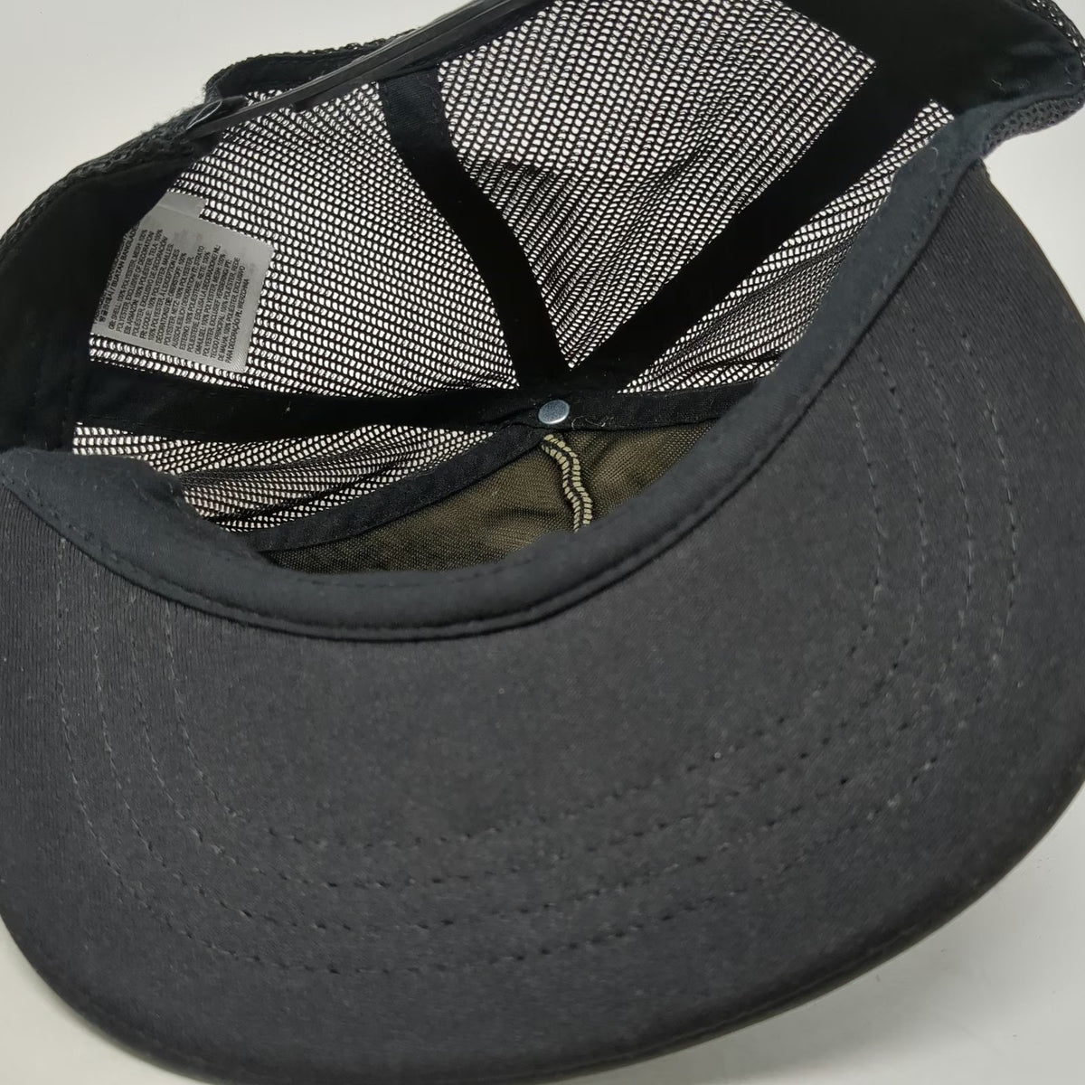 Vans Trucker Hat Black One Size Skeleton Reaper Checkerboard Mesh Back Snapback