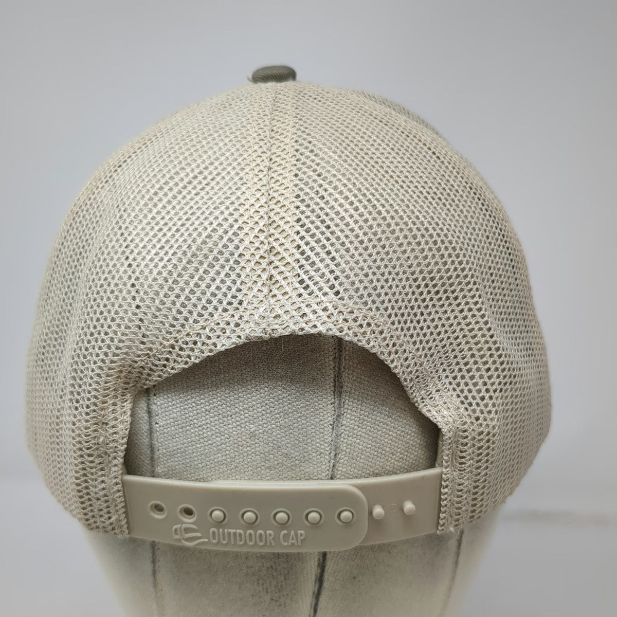 Outdoor Cap Trucker Hat Gray Beige One Size Mesh Back RMEF Team Elk Snapback