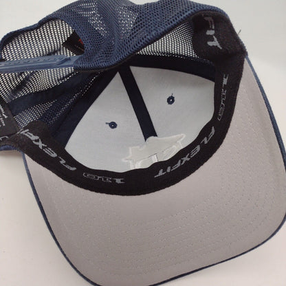 SD Snapback Trucker Hat Blue OSFA 110 Flexfit Adjustable Embroidered Mesh Back