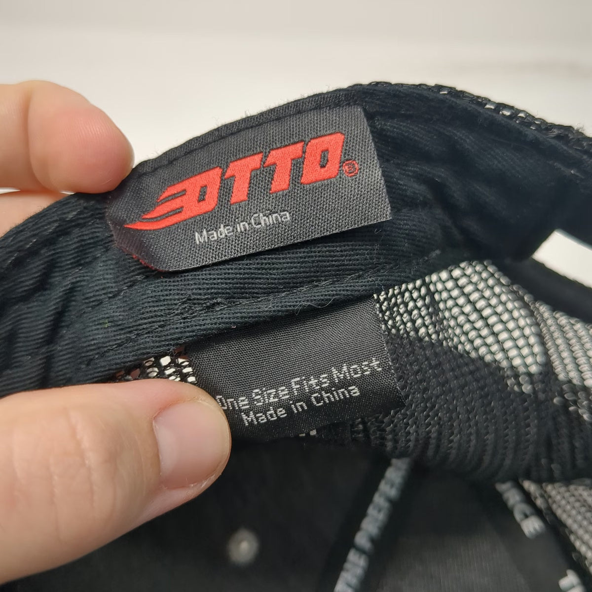 OTTO Trucker Hat Gray Black One Size Mesh Back Snapback IMC Idaho Construction