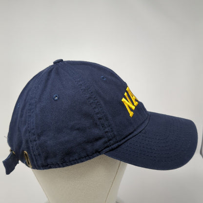 Navy Slideback Hat Blue One Size Embroidered 6 Panel Armed Forces Gear