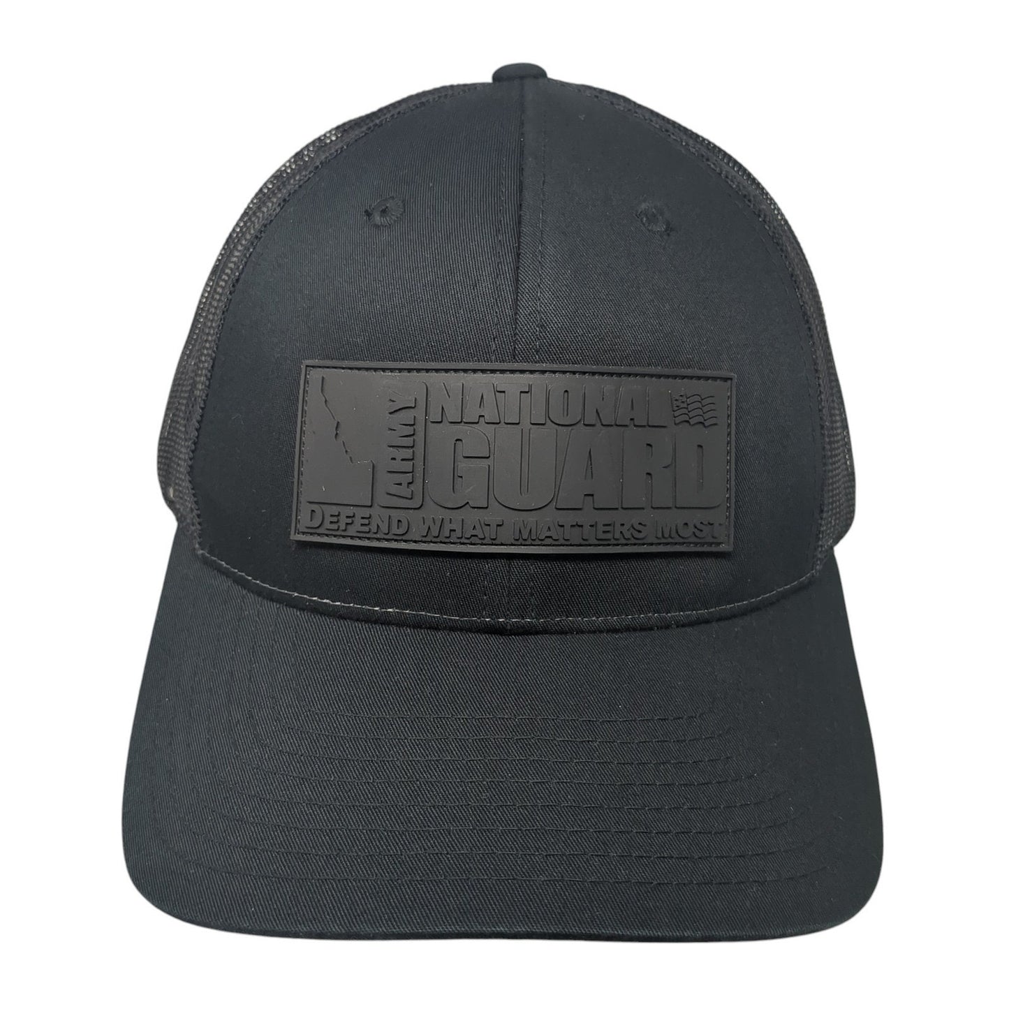 Army National Guard Defend What Matter Most Trucker Hat Black Large Richardson