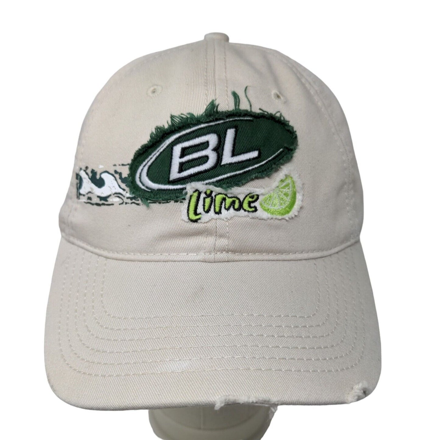Bud Light Men's Slideback Hat Tan Size OSFA Embroidered Bud Lime Logo 2008