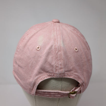 Unbranded Slideback Hat Pink One Size Adjustable Embroidered 6 Panel Blank
