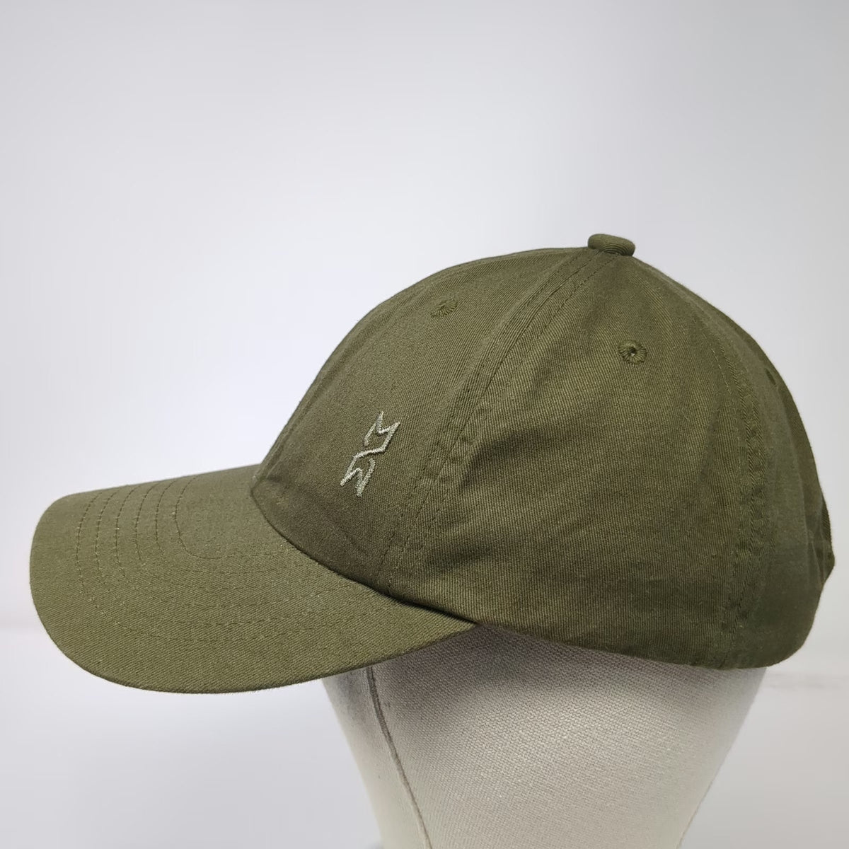 Mutual Weave Baseball Cap Green One Size Slideback Cotton Hat Embroidered Logo