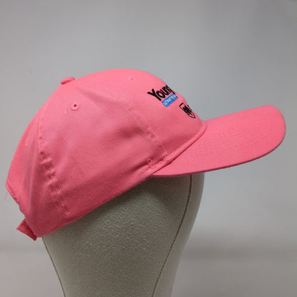 Young Idaho Ram Strapback Hat Pink OS Adjustable Embroidered Port & Company
