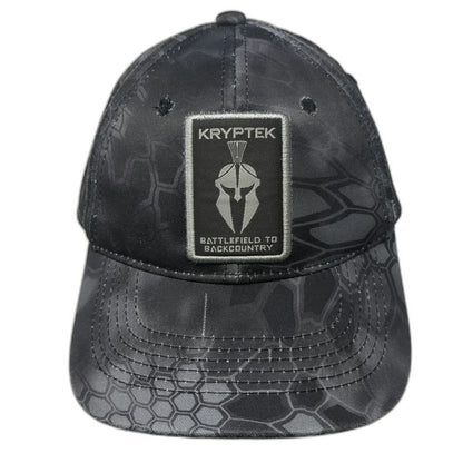 Kryptek Baseball Cap Black One Size Typhon Camo Spartan Helmet Strapback Hat