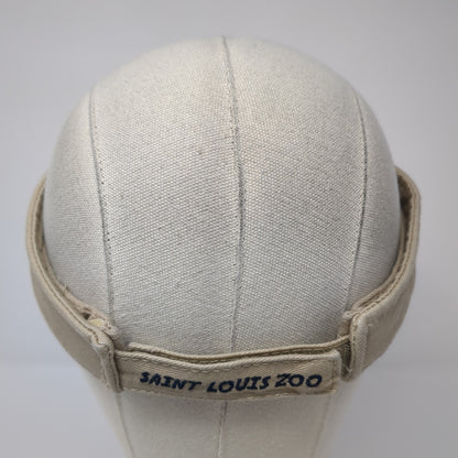 Zoo Dude Adult Sun Visor Hat Brown One Size Adjustable Strap Saint Louis Zoo