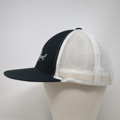 Magic Headwear Trucker Hat Black White One Size Crown Royal Mesh Snapback