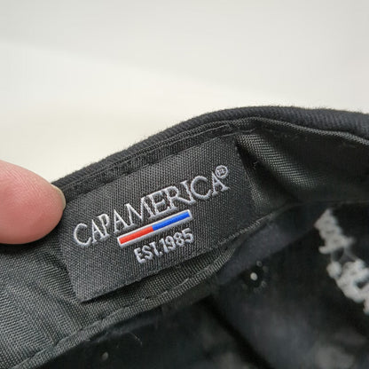 Cap America Baseball Cap Black One Size Farm Bureau Insurance Strapback Hat