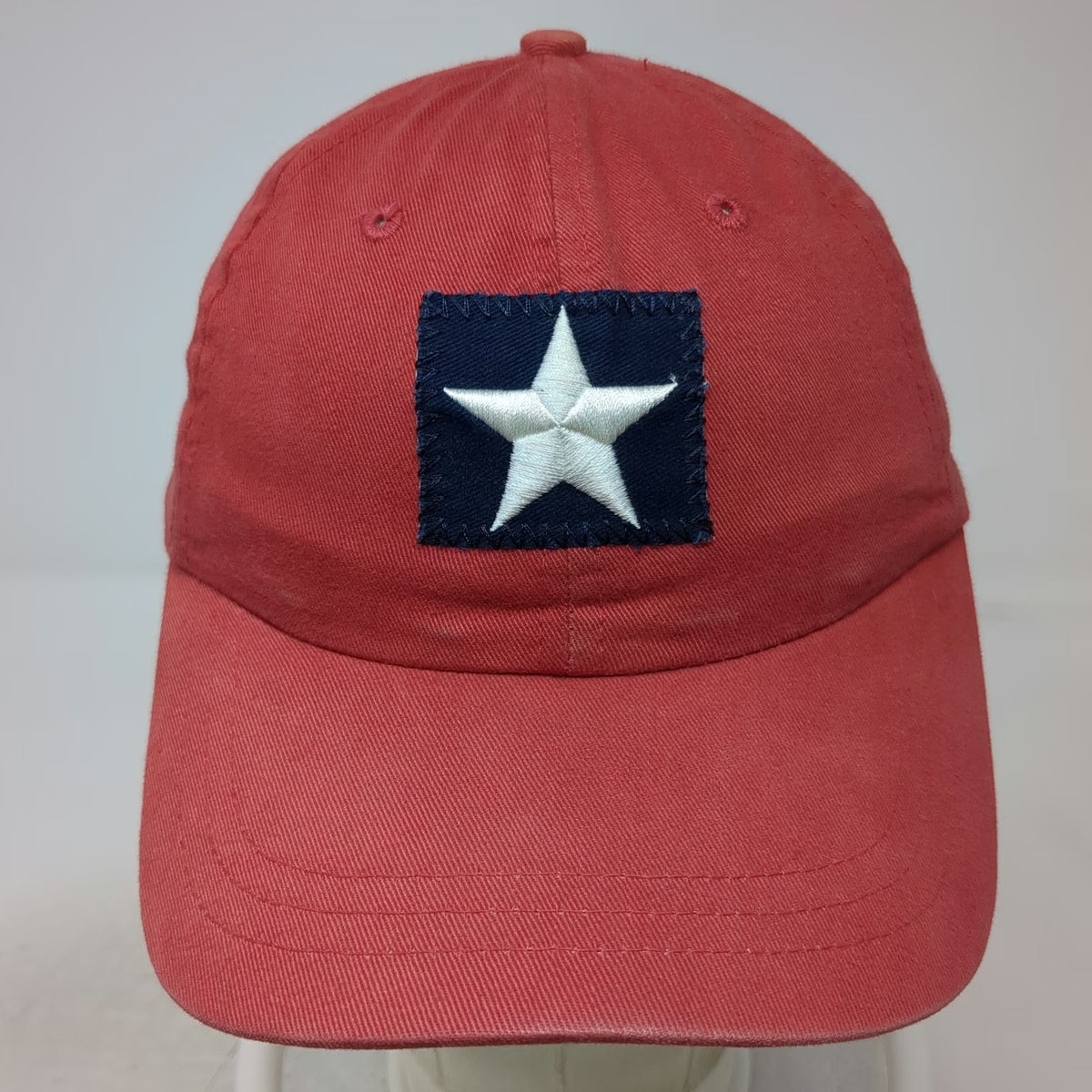 Xhilaration Baseball Cap Red One Size Star Patch Slideback Cotton Hat Blue White