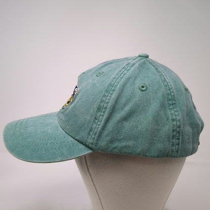 Adams Green Baseball Cap One Size Boston Sports Logo Leather Strap Buckle Hat