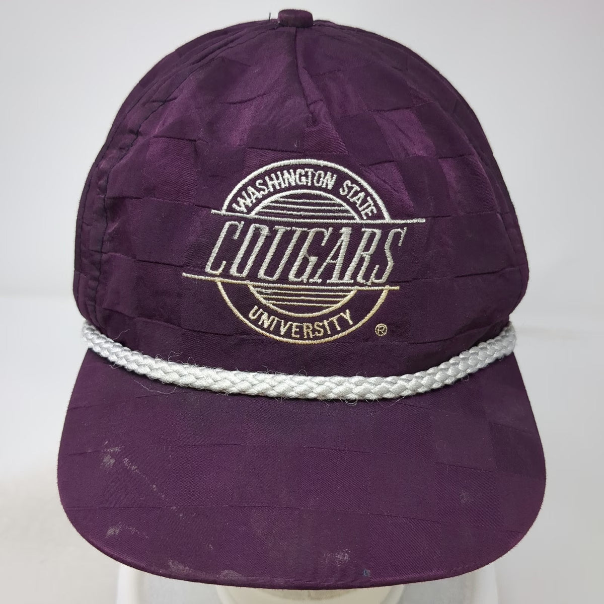 Washington State Cougars NCAA Purple 5 Panel One Size Hat Rope Strapback Green