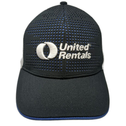 Trucker Hat Black White Blue One Size United Rentals Logo Mesh Snapback hat