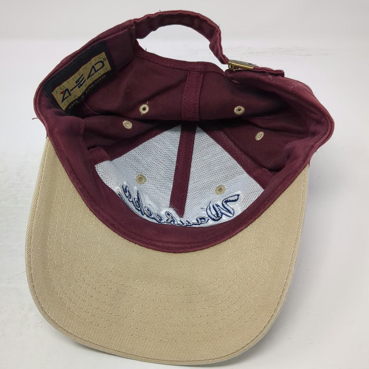 Ahead Baseball Cap Red Beige One Size Waubeeka Golf Links Williamstown Mass Hat