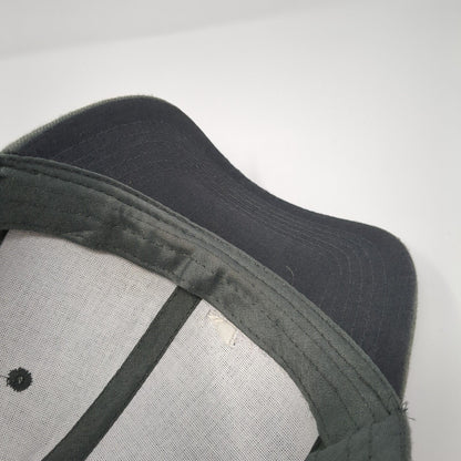 Brave Strapback Hat Gray One Size Adjustable Embroidered 6 Panel Polyester