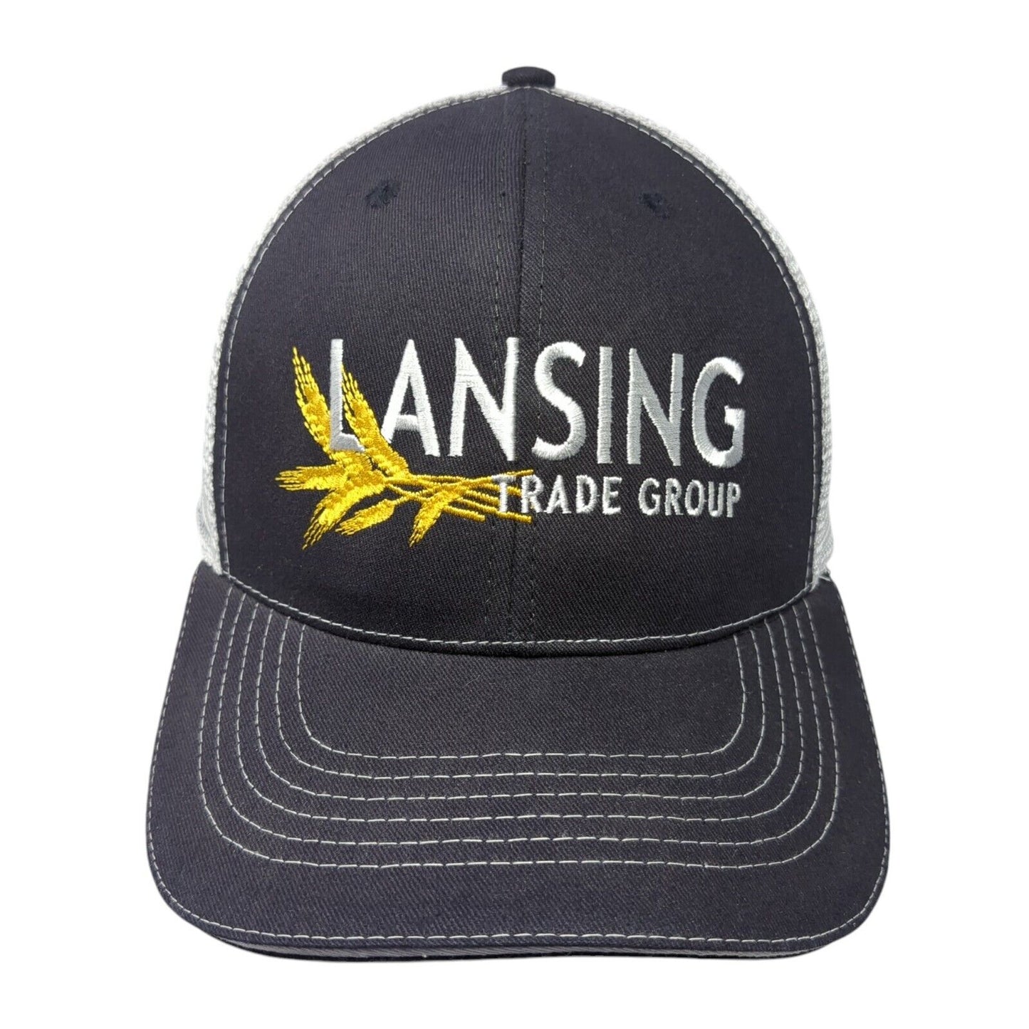 Lansing Trade Group Idaho Strapback Trucker Hat Black One Size Mesh Back