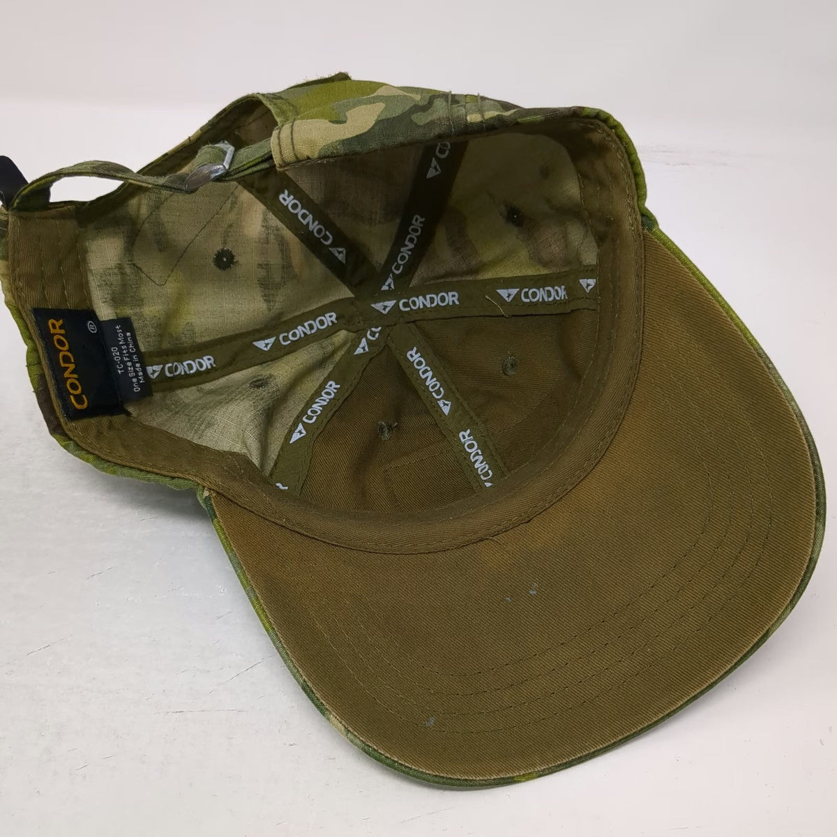 Condor Baseball Cap Green One Size MultiCam Tactical Loop Patches Buckle Hat