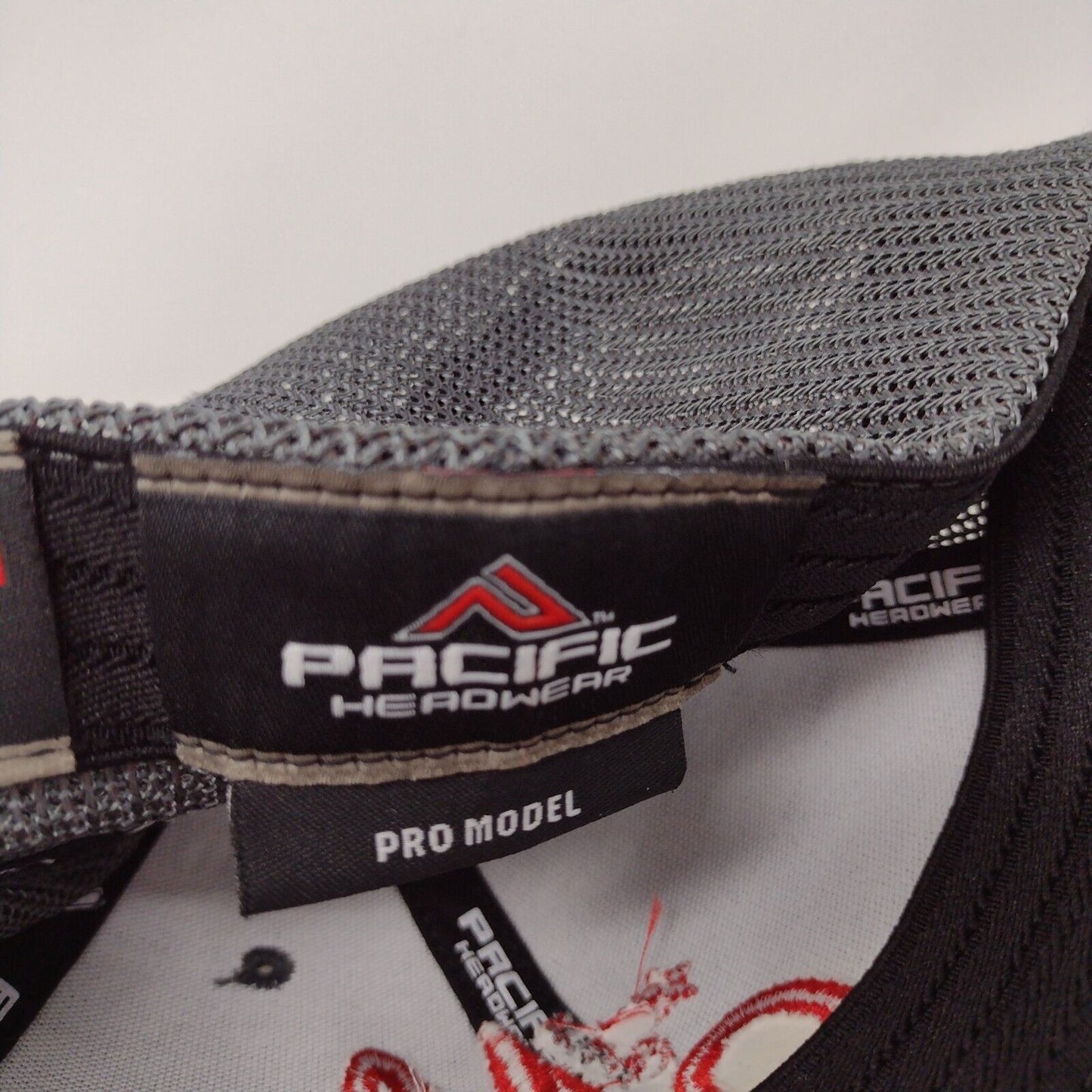 N Boise Fitted Mesh Back Trucker Hat Gray 7 3/8-8 Pacific Headwear