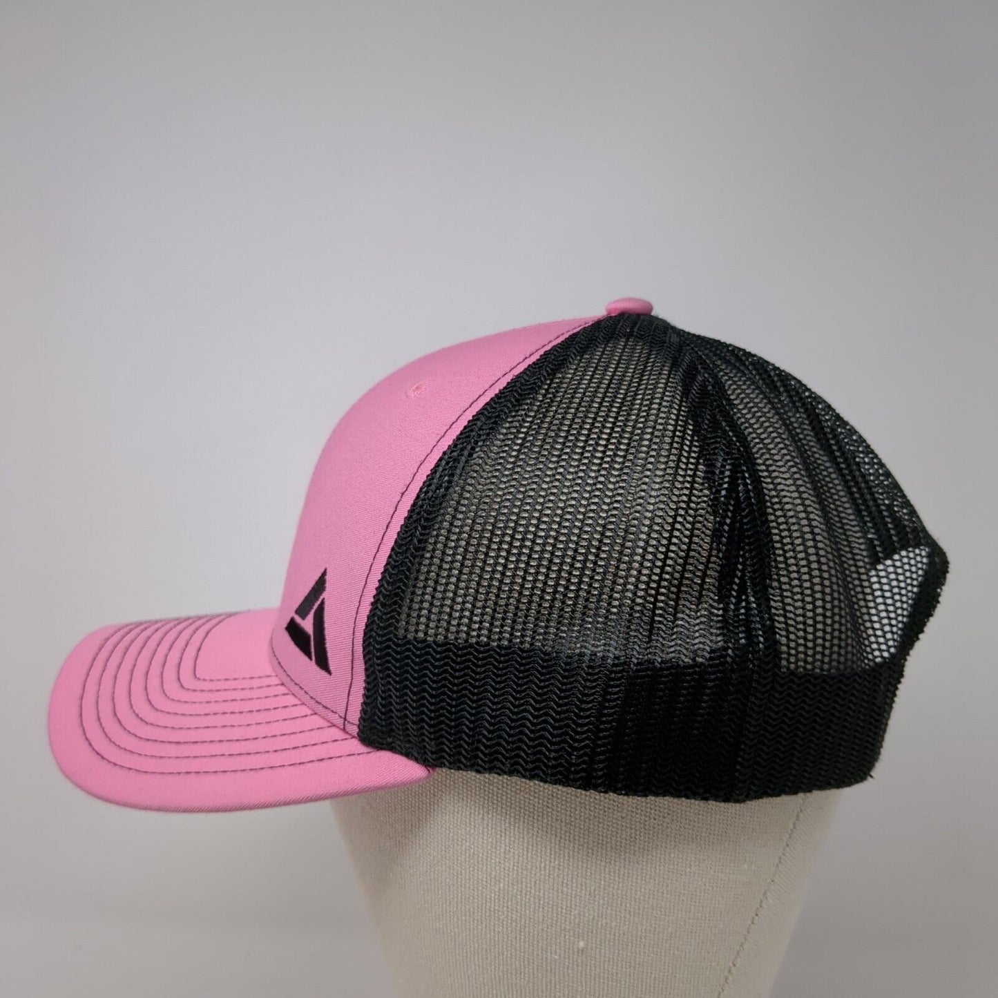 Richardson Snapback Trucker Hat Pink One Size Adjustable Mesh Back 6 Panel