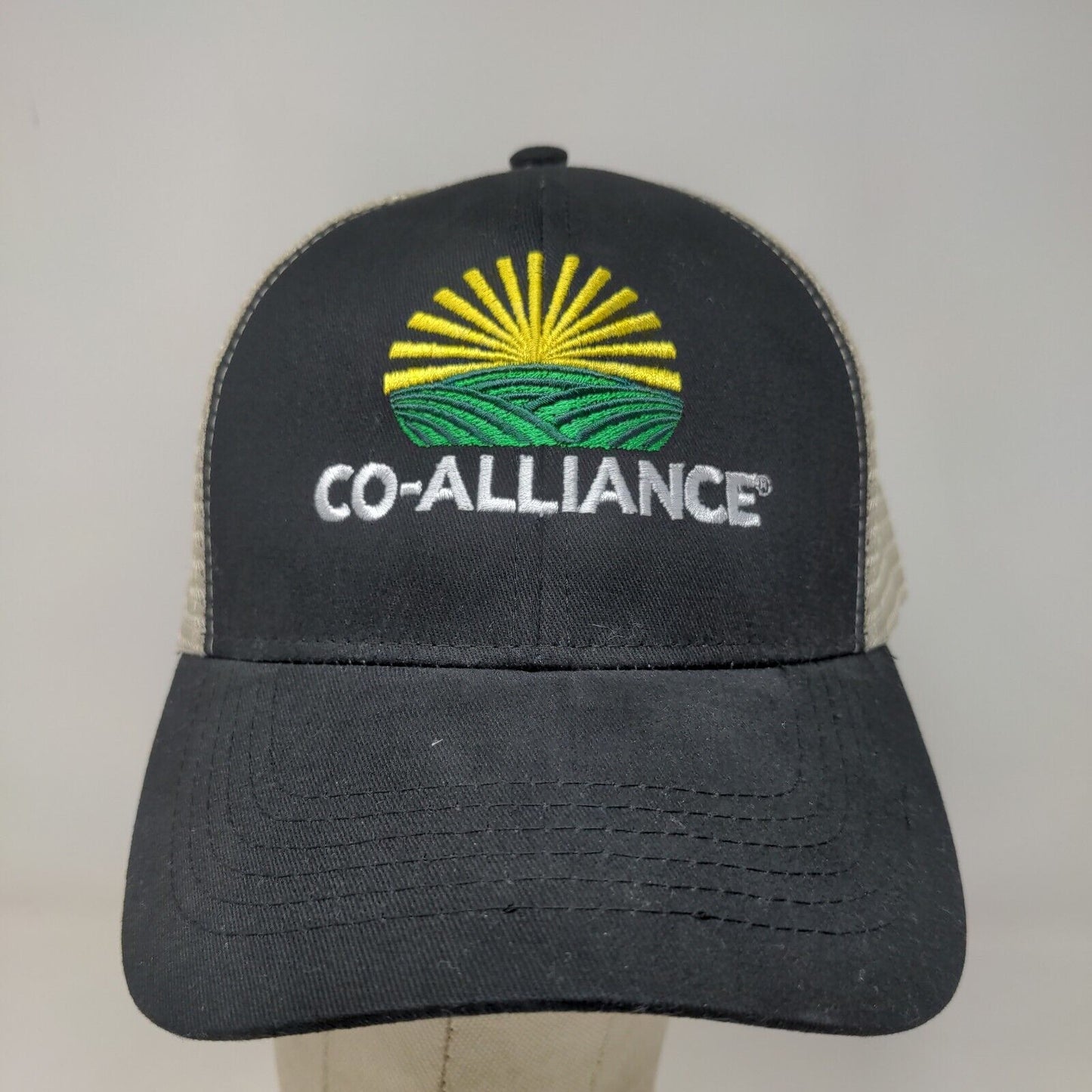 Hit Wear Men's Strapback Mesh Back Hat Black OSFM Embroidered Co Alliance Logo