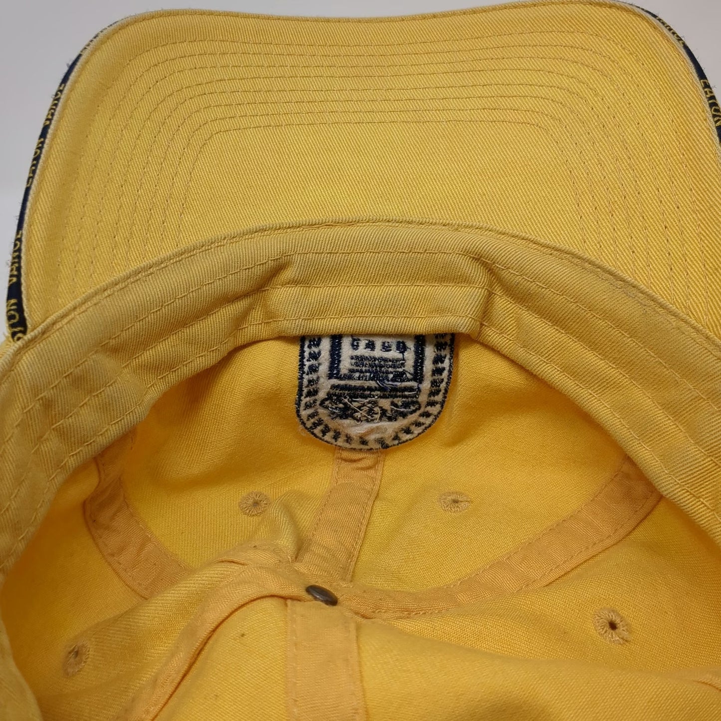 Vitronic Eaton Vance Yellow One Size Baseball Cap Slideback Hat Logo Brim Text