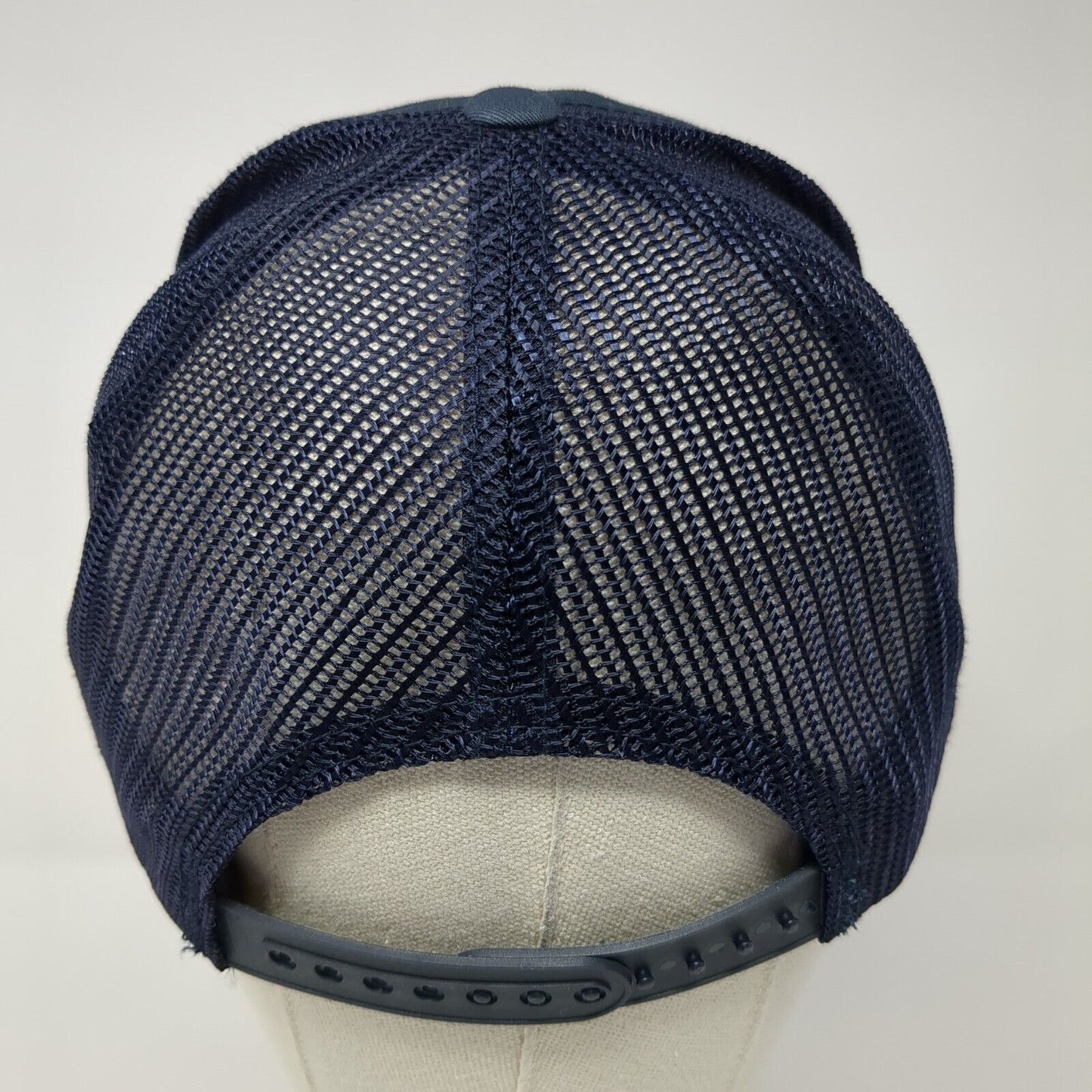 Qwest Snapback Mesh Back Trucker Hat Blue One Size Adjustable Cintas