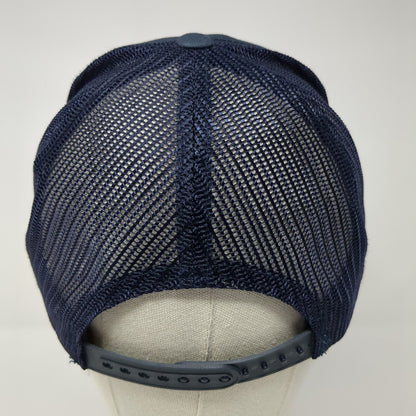Qwest Snapback Mesh Back Trucker Hat Blue One Size Adjustable Cintas